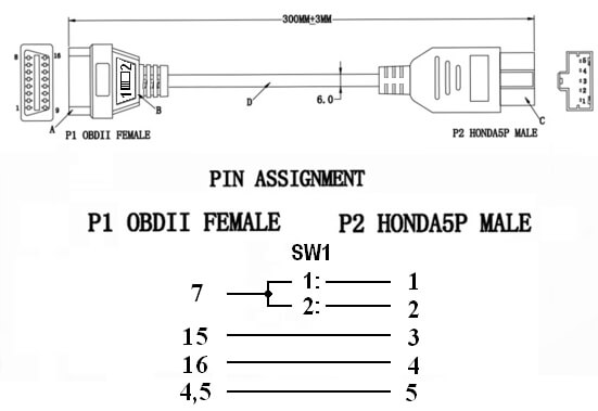 Переходник Honda 5PIN для N3Line